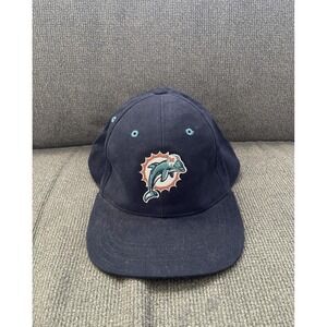 Miami Dolphins Hat Cap Strap Back Mens One Size Blue NFL Football Pro Player